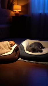 Chihuahua is sleeping warmly under a soft blanket, cozy and peaceful. Nearby, the tiny Pitbull baby is sleeping on the floor without any blanket, shivering slightly in the cold. Dad Pitbull notices this, looks worried, gently walks over and carefully pulls a blanket over the Pitbull baby. #dog #funny #viral #chihuahua #fbviral The baby slowly wakes up, smiles happily, and snuggles closer to Dad and Chihuahua under the same blanket. Heart-melting family moment 💖 | BarkBot Studios