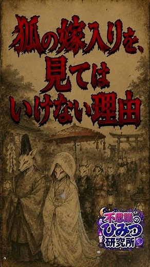 狐の嫁入りを、見てはいけない理由。#都市伝説 #オカルト #狐の嫁入り #神隠し
