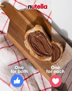 8.6K views · 181 reactions | When you prepare a slice of bread with Nutella®, there's always the one that comes along and says "I want it too!". Then, what do you do? | Nutella | Facebook