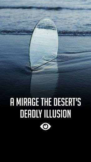 We Spread Knowledge on Instagram: "A mirage in the desert is a fascinating optical illusion caused by light bending (refraction). The scorching sand heats the air near the ground, creating a layer of hot, light air beneath cooler, denser air. As light from the sky passes through these layers, it bends upward, tricking your eyes into seeing what looks like shimmering water on the ground. This is called an inferior mirage, and it’s nature’s way of faking an oasis! #mirage #illusion #reels #explore
