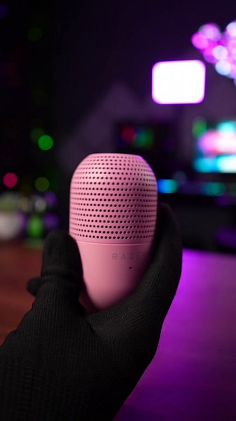 Razer Seiren V3 Mini USB Microphone: Condenser Mic - Supercardioid Pickup Pattern - Tap-to-Mute Sensor with LED Indicator - Shock Absorber - Ultra Compact - PC, Discord, OBS Studio, XSplit - Quartz