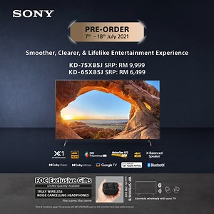 Smart, powerful, and beautiful, the BRAVIA X85J 4K HDR LED TV is designed for all your favorite content Powered by 4K HDR PROCESSOR X1, you'll enjoy smoother, clearer, more lifelike entertainment. Pre-Order KD-75X85J & KD-65X85J now to get a pair of truly wireless noise cancelling headphones for FREE https://store.sony.com.my/collections/sony-bravia-pre-order #SonyMalaysia #BRAVIAXR | Sony Malaysia