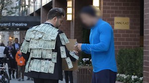 Money suit social experiment in public