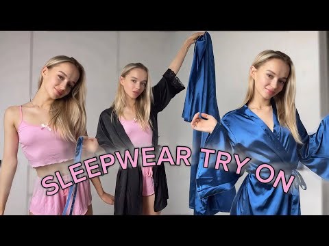 [4K USA] Sleepwear & Robes TRY ON | Cozy Aesthetic Outfits