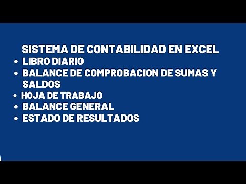 🔴Como hacer un Sistema de contabilidad en Excel Libro diario BALANCE GENERAL Estado de resultados👇