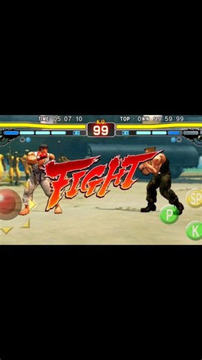 STREET FIGHTER IV CE 💥 RYU Vs GUILE FIGHT #shorts #shortvideo #shortsfeed