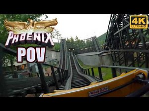 Phoenix POV (Front, 4K 60FPS, 2025), Knoebels PTC Wooden Roller Coaster | Non-Copyright