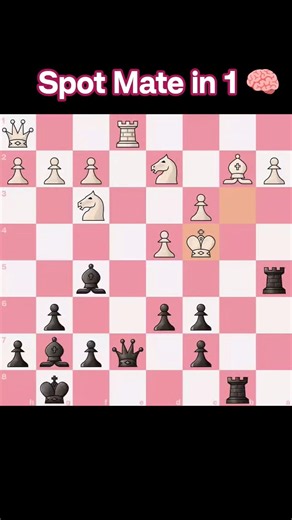 Spot Mate in 1 🧠💥 #chess #puzzle