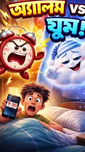 এলার্ম আর ঘুমের মাঝে মারামারি #didyouknow #talkingobjects #funny