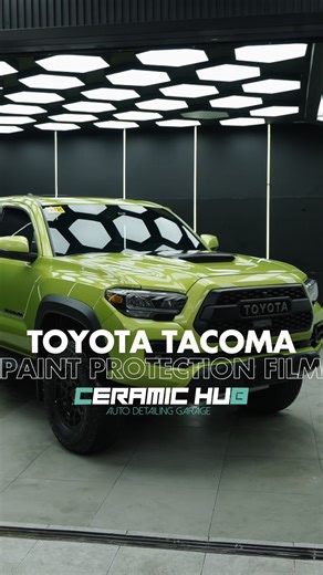 Turning a rare Tacoma into a masterpiece, wrapped with our Armorix Paint Protection Film & Ceramic Tint. PPF | Tint | Graphene Coating ✨ #Tacoma #Armorix #PPF | Ceramic Hub Auto Detailing Garage