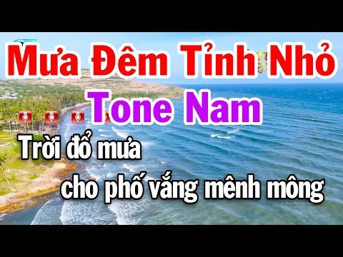 Karaoke Mưa Đêm Tỉnh Nhỏ Tone Nam Nhạc Hay Dễ Hát Tuấn Cò