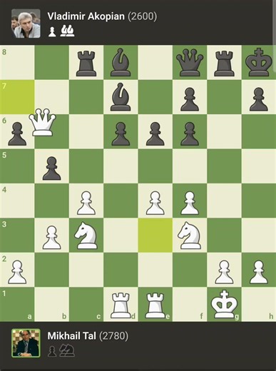 Chess' "Wizard" Tal is at it again! (Tal vs Akopian) #chess #chessgame