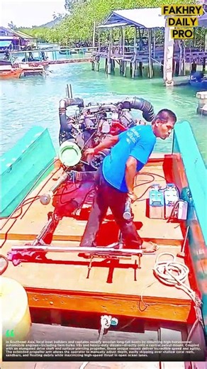 V8 Powered Long-Tail Speedboat! Insane Raw Power on Open Water 🚤#boat#technology#ideas#smart#fishing