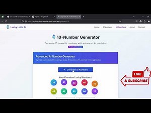 Lucky Lotto A.I. — Instantly Generate Your Winning Numbers with AI! Number generator Powered by A.I - YouTube