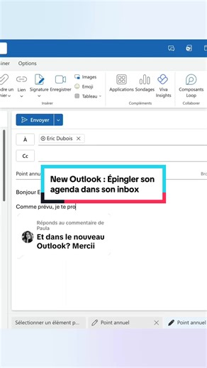 Optimisez votre temps avec Outlook : Épingler votre agenda