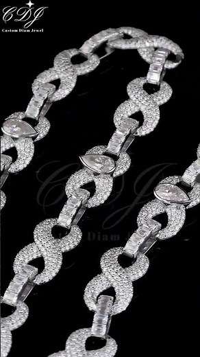Custom Designer Iced Out Infinity Hip Hop Chain, Luxury Diamond Chain