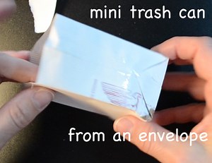 Mini Trash Can From an Envelope for Workbench/Desktop (Disposable)