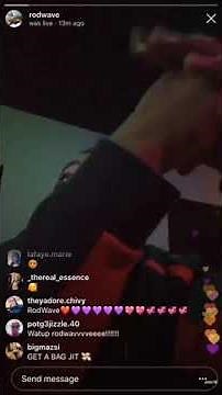 rod wave singing on instagram live(true story)