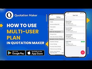 How to Use Multi User Plan in Quotation Maker App | Android & iPhone | Mobile App | Multi-User