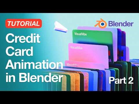 Credit Card Animation for FinTech [ PART — 2 ] #blender #tutorial #material #animation #beginners
