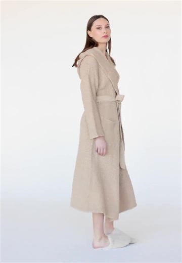 Linen Waffle Robe With Hood – Lightweight Summer Bathrobe for Women – Soft Breathable Travel Loungewear in Earthy Colors – Spa Essential - Etsy