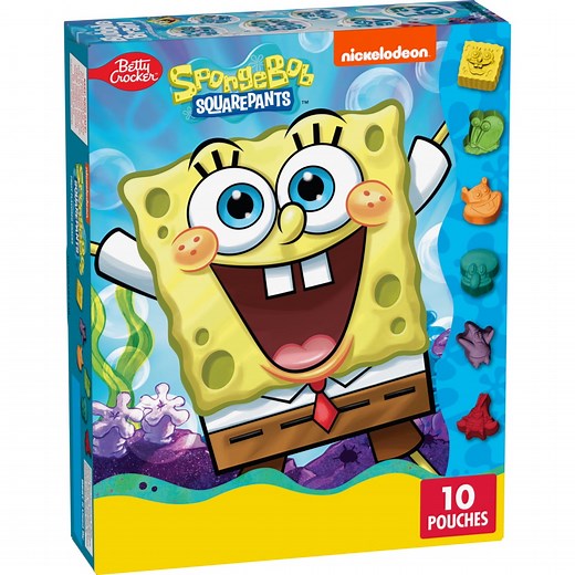 Nickelodeon SpongeBob SquarePants Fruit Flavored Snacks, Gluten Free, 10 Pouches, 8 oz - Walmart.com