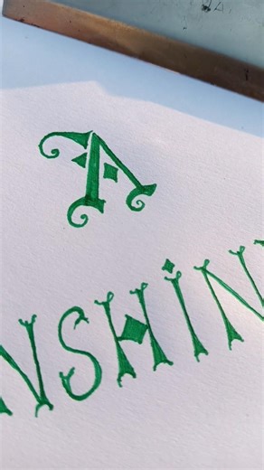 Learning Gothic letters ✍️🥰🥰 how's it ?? comment below 👇👇 #‪@The.writiva‬ #gothic #art #trending