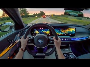 2023 BMW i7 xDrive60 - POV Sunset Drive (Binaural Audio)