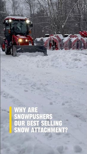 Why are snow pushers such a good snow removal attachment choice? #snowremoval #tractor