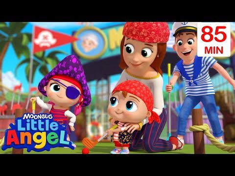 Compétition de mini-golf + encore Plus | Little Angel en français | Dessins animés pour enfants