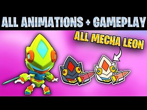 NEW MECHA LEON SKINS | ALL GAMEPLAY + WINNING AND LOSSING ANIMATION | BRAWLSTARS
