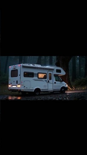 Rainy Night RV Camping in the Forest 🌧️ Peaceful Sounds and Cozy Moments