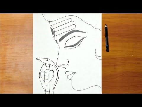 Easy Lord Shiva Drawing|| step by step drawing tutorial || Mahadev sketch Drawing||