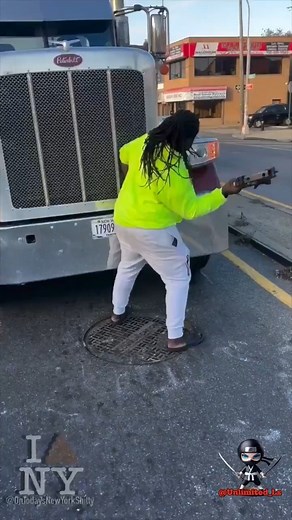 27K views · 560 reactions | Lunatic tries to run over a man after trying to damage his truck and playing bumper cars with her own car, | USA Trucker Life | Facebook