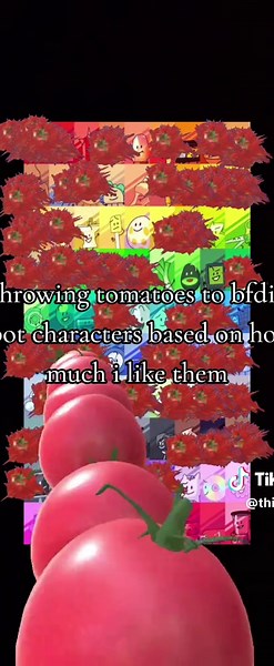 BFDI/TPOT Characters: Tomato Toss Ranking!