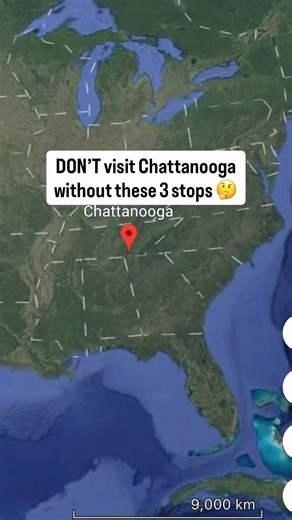 📌 Save these 3 stops for your next Chattanooga, Tennessee roadtrip!