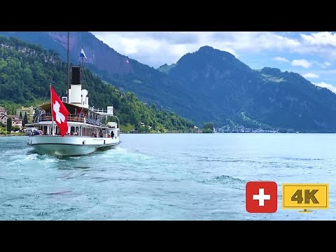 Switzerland, Lake Lucerne, Catching A Boat Cruise To Weggis - 4K
