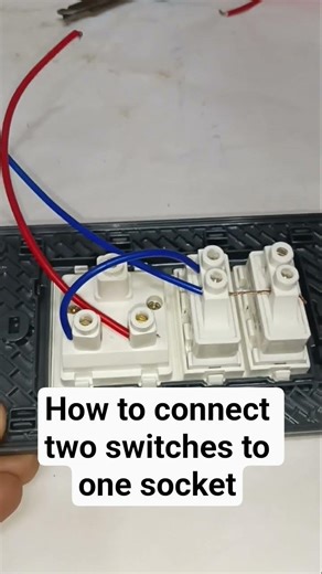 How to connect two switches to one socket board #wiringtutorial #electrical #panelwiring