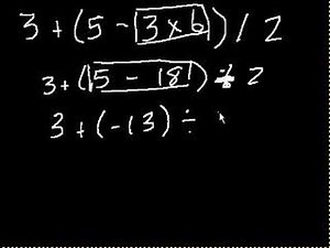 Order of operations