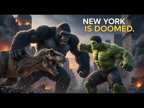 King Kong & Hulk vs T-Rex | New York Is Doomed