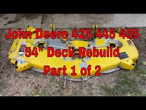 John Deere 425 445 455 54" Deck Rebuild (Part 1 of 3)