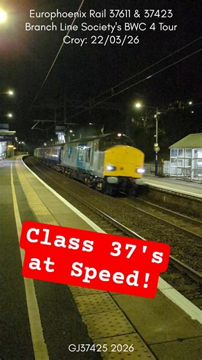 Class 37 Train at Speed