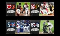 Mix of 4 videos from youtube : 4 MLB Games All On One 3