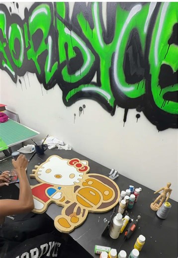 Hello Kitty BAPE Wall Art for Stylish Decor