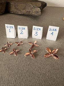 NEW ITEM! Crimped Copper 4-petal Flower Component, Handmade - Etsy