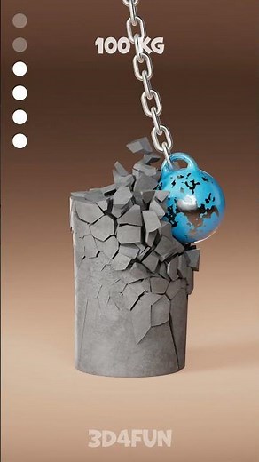 Wrecking Ball Physics – Crushing Concrete with Different Sizes 💥🪨 | Satisfying Destruction Sim