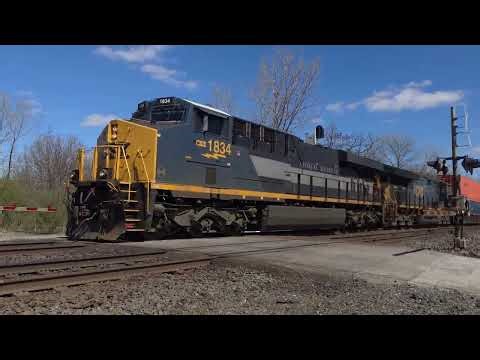 CSX 1834 (Georgia Railroad) Leads Intermodal West | North Baltimore, OH - 4/11/26