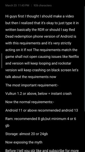 See this video to know how to run red dead redemption android version,truly this info will help#rdr
