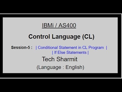 Conditional Statement in CL Program | cl programming in as400 | if else in cl programming in as400 |