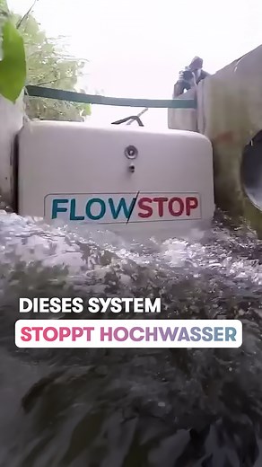 💧 Bei Überschwemmungen setzt FlowStop ein wiederverwendbares, aufblasbares Kissen ein, das das Wasser stoppt, bevor es in die Gebäude eindringt. | Kapaw